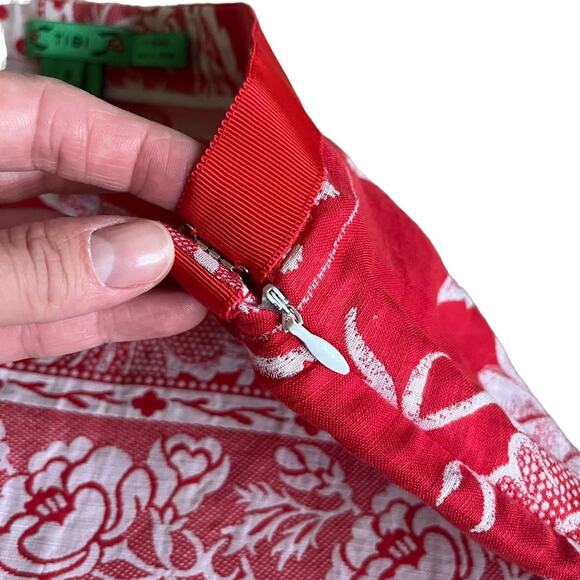 Tibi Vintage Y2K Floral Linen Pencil Skirt Handkerchief Cottage Western Boho 6 - Picture 7 of 10